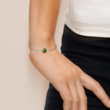 PERLINEA – Bracelet en Perle de Culture Vert Intense & Argent 925 | Une Élégance Naturelle et Intemporelle