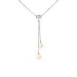 PERLINEA – Collier en Perle de Culture d’Eau Douce Rose & Argent 925 | Raffinement Audacieux et Élégant