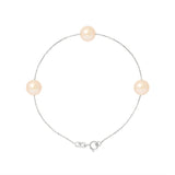 PERLINEA – Bracelet en Perles de Culture d’Eau Douce Roses & Argent 925 | Élégance Féminine et Subtile