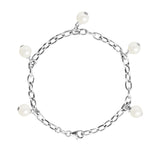 PERLINEA – Bracelet CHARM'S en Perles de Culture & Argent 925 | L’Élégance d’un Bijou Unique et Raffiné