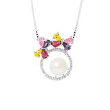 PERLINEA – Collier Flowers en Perle de Culture & Argent 925 | Un Bijou Fleuri, Raffiné et Lumineux